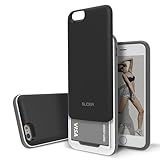 iPhone 6s / 6 Case, DesignSkin [Slider] [Sliding Card Holder Slot] Extreme heavy Duty 3-Layer Bumper Protection Wallet Cover with Card Holder Case for iPhone 6s (2015) / iPhone 6 (2014) - Black