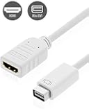 Fosmon Mini DVI Male to HDMI Female Video Adapter Cable AD-MDVI-HDMI - Nickel Plated