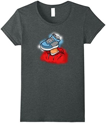 Womens Funny Sneaker Face Cartoon Graphic Tshirt Tee for Teens Medium Dark Heather