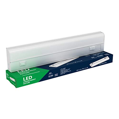 LED Under Cabinet Lighting – 9 Watt, 18″ Inch, 3000K or 4000K Switchable, Dimmable, CRI>90, Metal Hard Wired Light, 18in