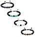 REVOLIA 8MM 4Pcs Mens Womens Beaded Bracelets Braided Rope Lava Rock Stone Adjustable String