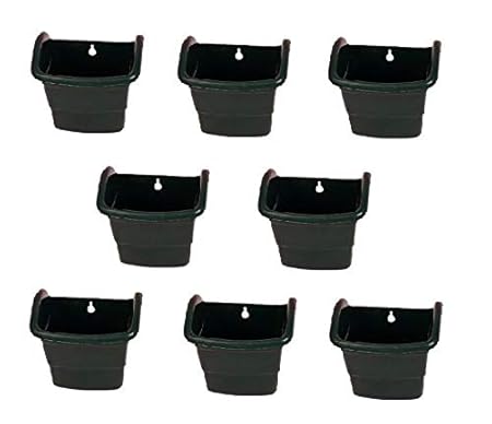 VGreen Garden Small Wall Hanging Planter ( Black Color ) Set of 8 Pcs