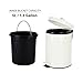 Bathroom Trash Can with Lid, Small Waste Basket for Home Bedroom, Retro Step Garbage Can with Soft Close, Vintage Office Trash Can, 5 Liter/ 1.3 Gallon, Glossy Cream White