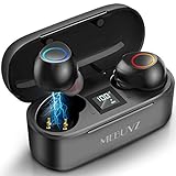 True Wireless Earbuds, MEBUYZ Bluetooth 5.0 Headphones with Qualcomm APTX Stereo Audio, CVC8.0 Noise Cancelling Built-in Mic in-Ear Earphones 32H Playtime with Charging Case Waterproof Sport Earpiece
