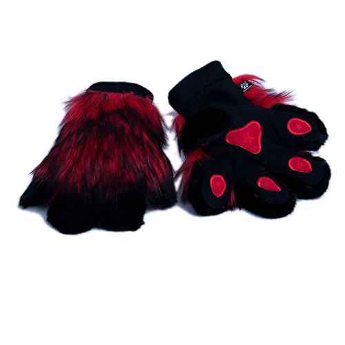 Pawstar Paw Mitts Realistic Furry Animal Hand Paws Costume Gloves Adults