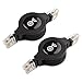 Cable Matters 2-Pack Cat 5e Retractable Ethernet Network Patch Cable 10/100 Mbps - 3.5 Feet