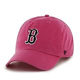MLB Boston Red Sox Kids Garment Washed Clean Up Magenta Hat / Cap