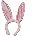 Plush Bunny Ears Headband & Fuzzy Tail Costume Set (Pink)