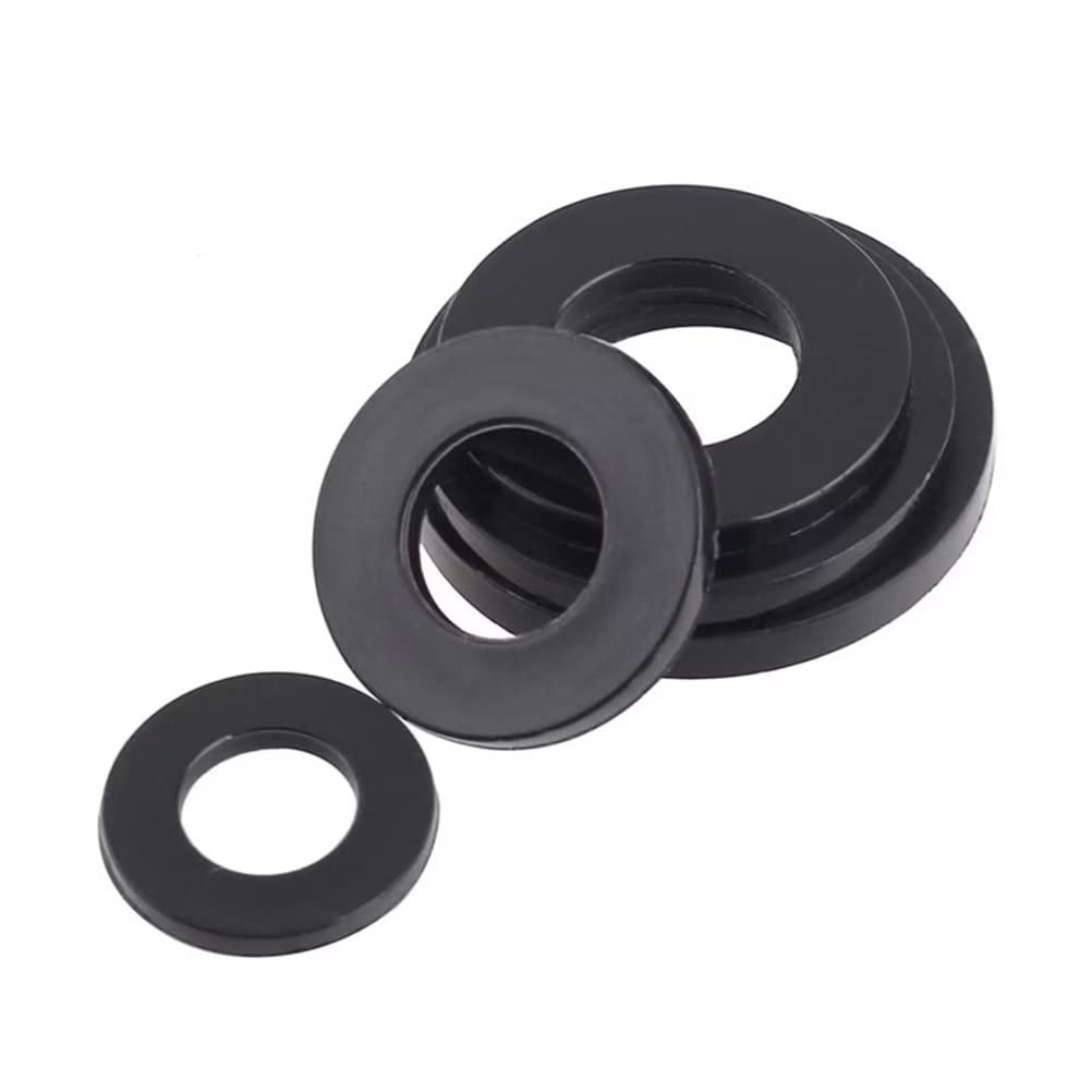 FEEIMOL Black Plastic Flat Washers Nylon Washer M8x14x1.0mm (60 pcs) — image 1