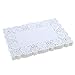 DECORA 9X6.5 Inch Rectangle White Paper Doilies for Birthday Party Wedding Tableware Decoration,Pack of 200