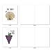 The Best Card Company - 10 Funny Assorted Blank Humor All Occasions Notecards Boxed Set 4 x 5.12 Inch w/Envelopes Cute Word Play for Men, Women (10 Designs, 1 Each) - Fun Puns M2975OCB