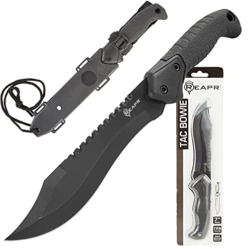 REAPR 11001 TAC Bowie Knife, Stainless Steel Tactical Knife, Wilderness