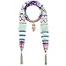 LERDU Women's Vintage Ethnic Jewelry Pendant Necklace Voile Pattern Fringe Scarf