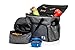 CoziPet Pet Travel Bag Tote for Dog or Cat with 2 Food Carriers and 2 Collapsible Bowls (Gray)