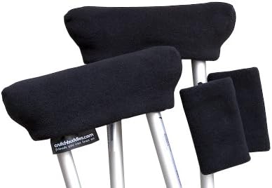 Black Crutch Pads, Crutch Covers, Cushions Made in USA by Crutch Buddies - Veteran Owned