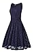 Elf Queen Women's Elegant Vintage 1950's Swing Sleeveless Evening Dress