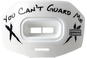 DAMAGE CONTROL Youth Football Mouth Guard – Breathable No Boil Mouthpiece, Protects Lips & Teeth, Works with Braces, Includes Helmet Strap – Sports Gear & Accessories (You Can't Guard Me)