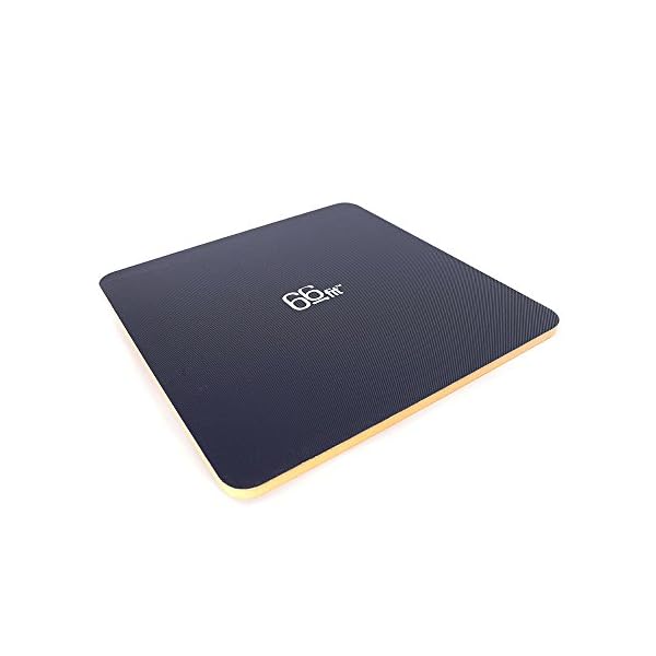 66fit Wooden Rocker Board 50cm - Includes Balance Training Ebook - Wobble Balance Training Rehabilitation Exercise, Blue