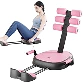Ab Machine, Multi-Functional Sit Up Exercise Equipment, Ab Trainer Machine with Resistance Bands for Ab Workout at Home Gym, Ab Workout Equipment for Full Body Workout