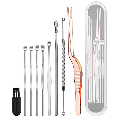Cainda Digital Otoscope with Ear Wax Removal Tools, USB WiFi Borescope Visual Earpick Cleaner Ear Scope with Light, Ear Camera Endoscope for iPhone Android Windows Mac (with Metal Earwax Removal Kit)