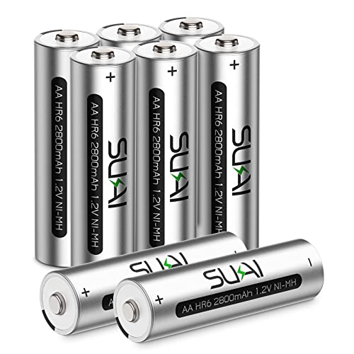 SUKAI Rechargeable AA Batteries & Double A Batteries, 2800mAh High