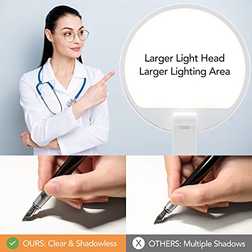ONEFIRE LED Desk Lamp, Small Desk Lamp with USB Charging, White Desk Lamp +8 Brightness, Portable Kids Desk Lamp, Foldable Desk Lamps for Home, Cute Desk Lamp Rechargeable LED Desk Light Desk Lamps