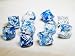 Chessex Dice Sets: Nebula Dark Blue with White - Ten Sided Die d10 Set (10)