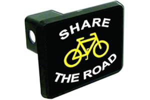 SLAP-ART Share The Road Bicycle Cycling Mountain Bike 2" Tow Trailer Hitch Cover Plug Truck Pickup RV