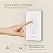 2 Pack Smart Dimmer Switch for Dimmable LED Lights, WiFi Light Switch Compatible with Alexa and Google Home, Single Pole Only, Smart Life APP, Neutral Wire Required - White