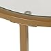 Spatial Order Round Metal Accent Table Glass Top, Gold K7143-J014