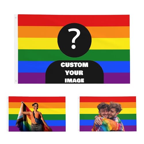 Personalized Custom Flag 3x5ft Single-Sided With Image Text Pride Holiday Home Dorm Decoration Tapestry Banner For Wall Outdoor