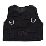 Towashine 1/6 Scale Black Tactical Bulletproof Vest for 12