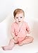 L'ovedbaby baby girls Unisex Organic Short-sleeve Kimono infant and toddler bodysuits, Coral, Newborn US