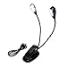 Reading Light Clip On Desk Clamp Book Light Lamp Portable Led E-reader USB Included With Double Flex Goose Necks and 4 Adjustable Lights