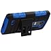 Phonelicious Hybrid Armor Dual Layer Rhino Kickstand Belt Holster Clip Combo Rugged Case for LG Power L22C / LG Leon C40 Bundle with Screen Protector, Stylus - Blue Extreme