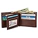 ID Stronghold Extra Capacity Bifold Wallet for Men - RFID Blocking Genuine Leather Wallet Luxury Brown