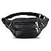 Beautier Cowhide Leather Large Size 7 Pockets Fanny Pack, Waist Pack with Adjustable Strap for Outdoors Workout Traveling Casual Running Hiking Cycling