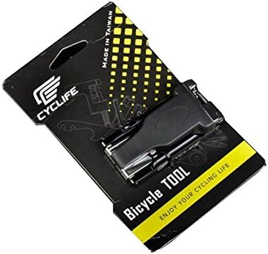 19 in 1 Bicycle Tool Kit - Allen Hex Key 2/2.5/3/4/5/6/8mm - Hex Spanner 10/9/8mm - Cut Chain Device - Tire Spoon - Spoke Wrench 3.2/3.3/3.4mm - Slotted Flat/phillips Screwdriver - T25 Torx