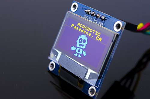 Acrobotic 0.96" inches yellow-blue i2c 128x64 oled lcd displ…
