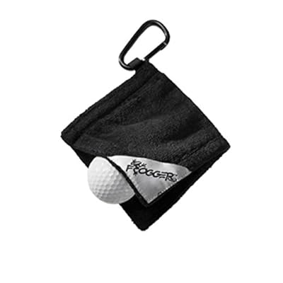 Frogger Golf Amphibian Ball Towel - Black (4" x 4")
