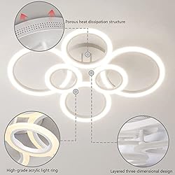 OUQI Modern LED Ceiling Light Dimmable Remote