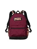 Victoria's Secret Pink Campus Backpack Maroon Deep Ruby Bling