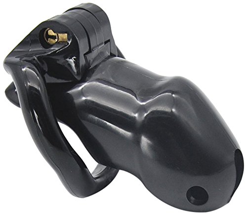 The Bondage Locker Chastity Cage Resin Cage Belt Chastity Device, Black