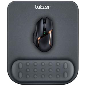 Tukzer Gel Mouse Pad Wrist Rest Memory-Foam Ergonomic Mousepad| Cushion Wrist Support & Pain Relief| Suitable for Gaming…