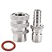 MRbrew Quick Disconnect 304 Stainless Steel Set 1/2'' FPT Female 1/2'' Male Barb (1/2'' FPT Female,1/2'' Male Barb)