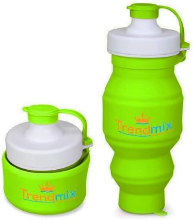 Silicone Foldable sport water bottle 520 ml-BPA free Collapsible Water Bottle by Trendmix