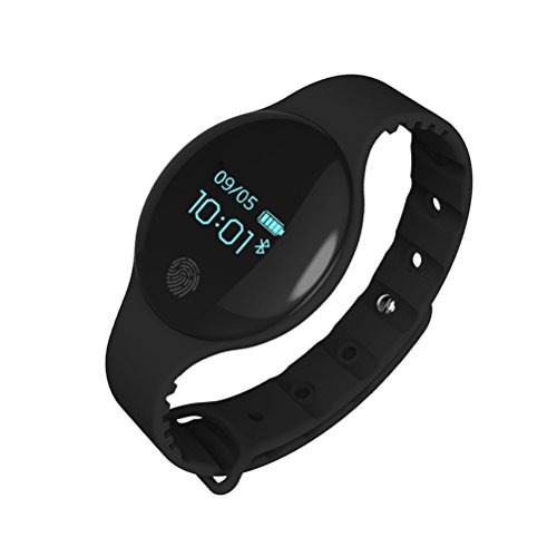 NICERIO H8 - Braccialetto intelligente per orologio in silicone con monitoraggio del sonno, per bambini, colore: nero