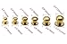 Happy E-life 20 Pcs Head Button Brass Stud Screwback Screw Back Spots DIY for Purse Handbag(7mm)