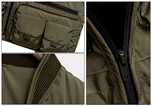 SXXJ Mens Fishing Vest Pocket Fishing Weste Fly Fishing Vest Schnelle Trockenfliege Fishing Vest Atmungsaktive… – Bild 4