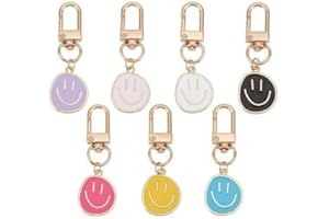 Quhoxdye Set of 25 Smile Keychains Bulk First Day of School Gifts for Students Welcome to Your New Class Key Chain Gift